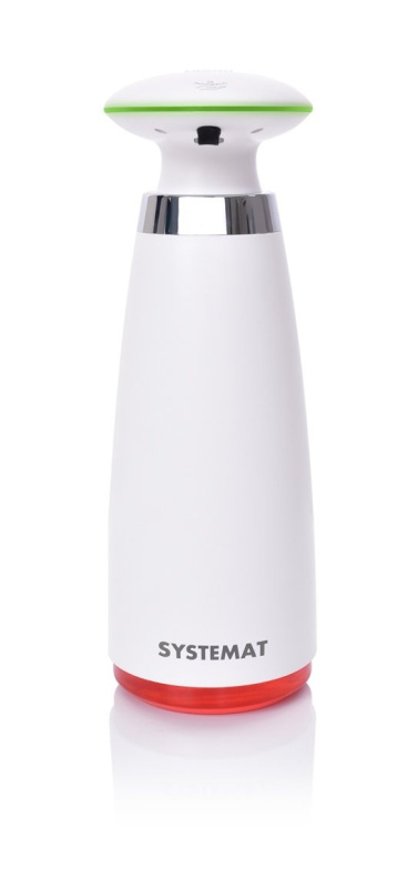 SYSTEMAT | bezdotykový automatický dávkovač mýdla, šamponů a mycích prostředků | infra senzor  LED indikace | objem 340 ml