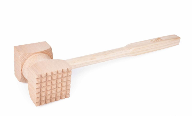 GoEco® | dřevěná palička na maso | oboustranná z masivního bukového dřeva | 33 cm