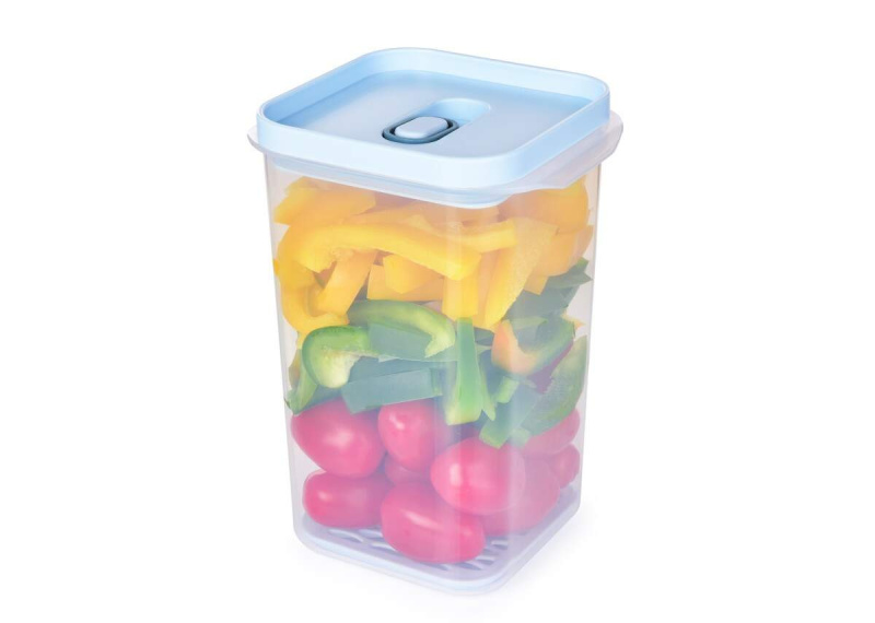 HERMETIC FRESH | dóza na potraviny s odkapávací mřížkou a silikonovým těsněním | 1200 ml | výška 17 cm