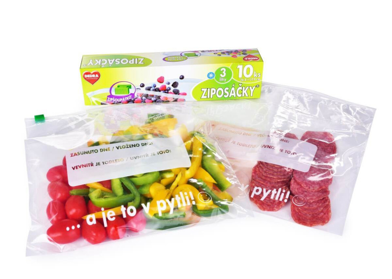 ZIPOSÁČKY® | 10 ks | potravinové sáčky se zipem 3 L