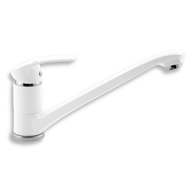 Novaservis Metalia 57 dřezová baterie s otočným ramínkem bílá/chrom 57091.1