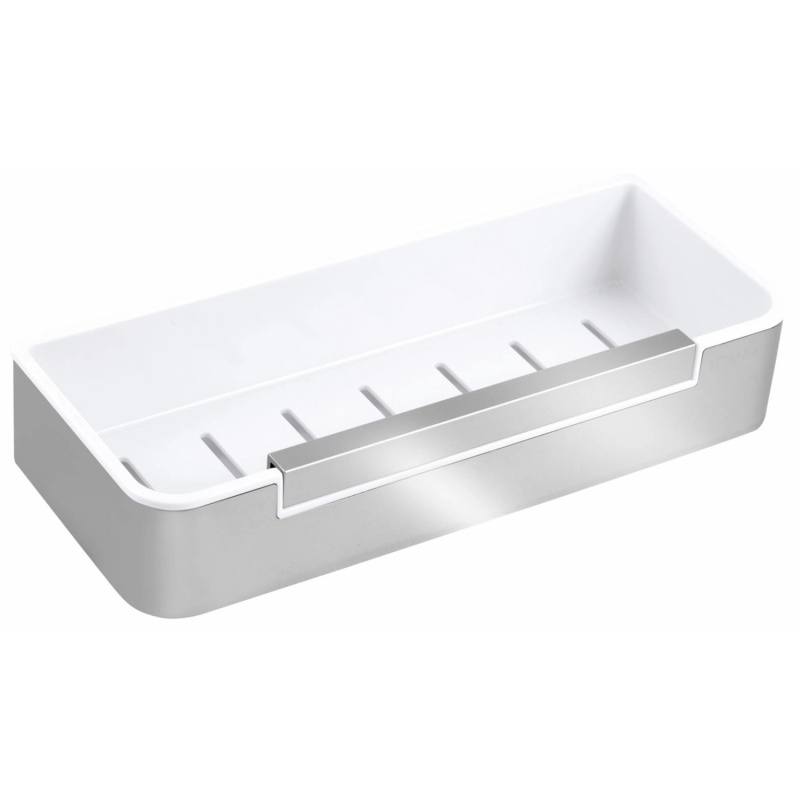 Novaservis Sprchová polička Ferro Emotion se stěrkou, bílá/chrom