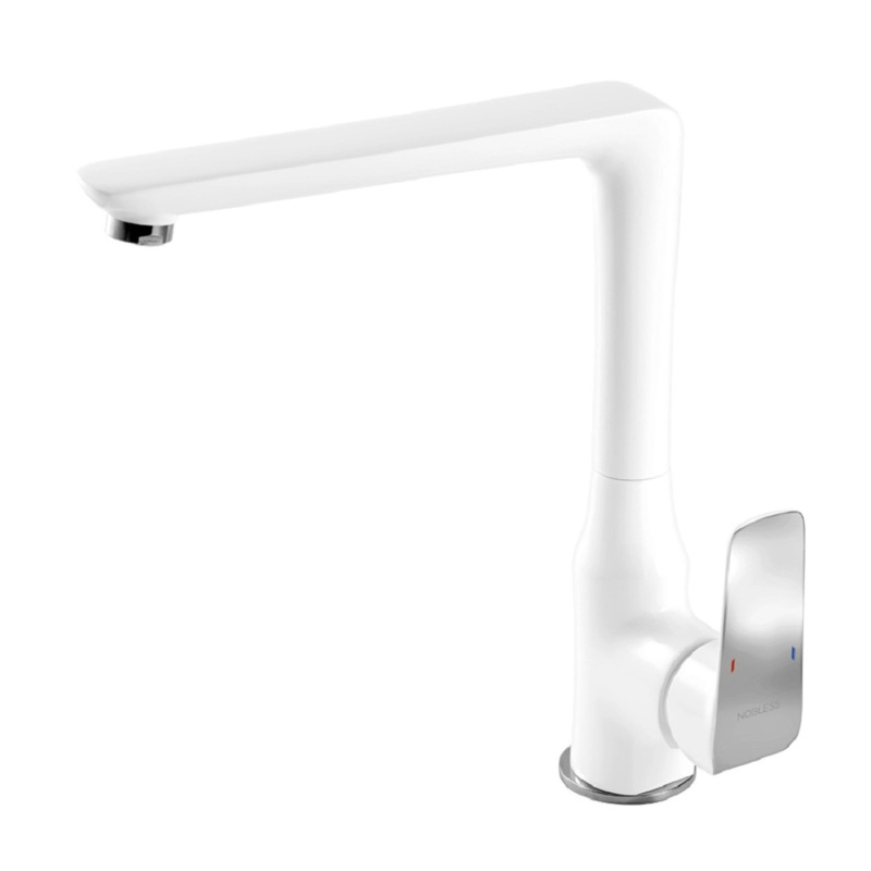 Dřezová baterie Nobless Tina bílá/chrom NOVASERVIS 38714,1