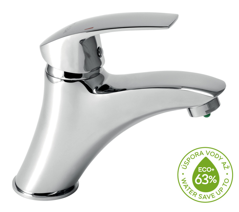 Baterie umyvadlová stojánková Novaservis METALIA ECO 57002/1,0E bez výpusti chrom