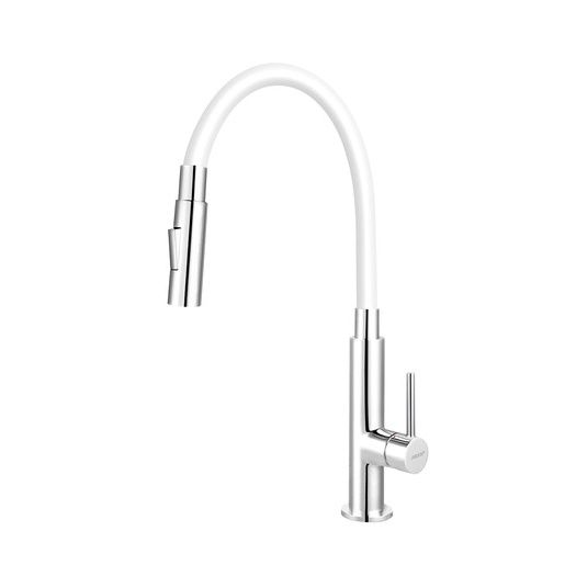 Dřezová baterie Novaservis se silikonovým ramínkem, 2 proudy bílá/chrom 70730,0B