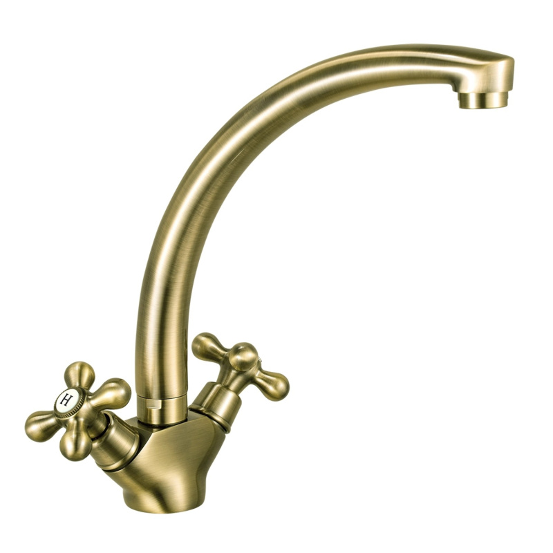 Novaservis Ferro Antica dřezová baterie s otočným ramínkem bronz BAI4BR