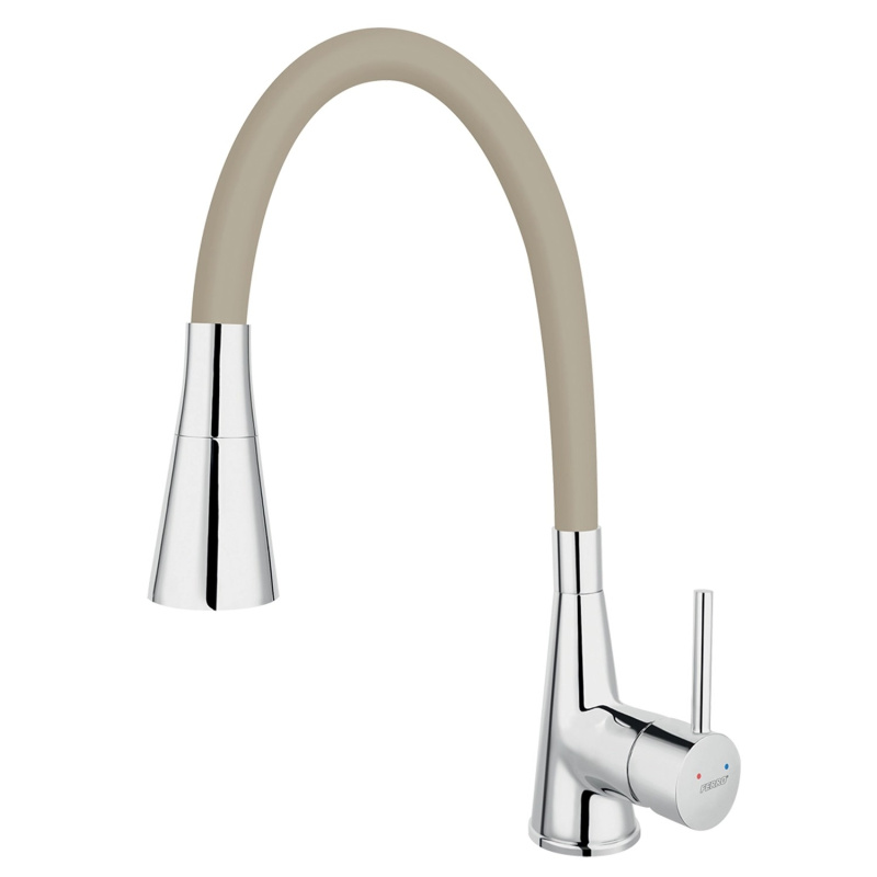 Dřezová baterie Novaservis se silikonovým ramínkem béžová/chrom 70720,0BE