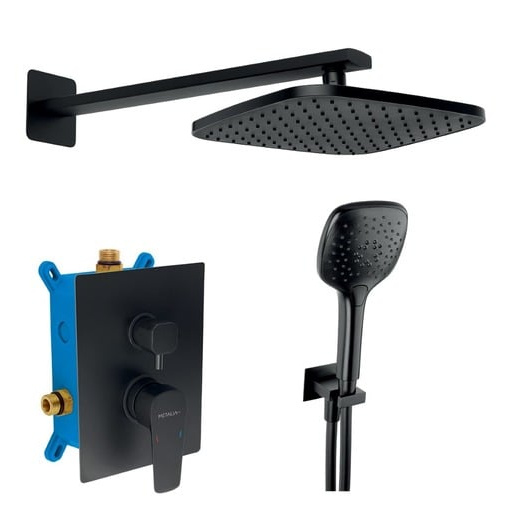 Novaservis Metalia 58 sprchový systém včetně podomítkového tělesa černá sada58051r,5 SADA58051R.5