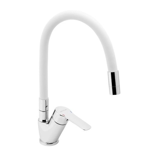 Dřezová flexibilní baterie bílá 54014F.0B Metalia 54