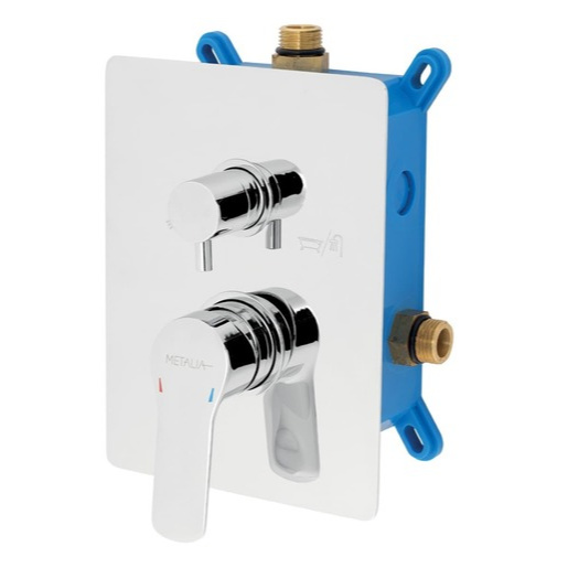 Novaservis Metalia 54 sprchová a vanová baterie včetně podomítkového tělesa chrom box54051r,0 BOX54051R.0