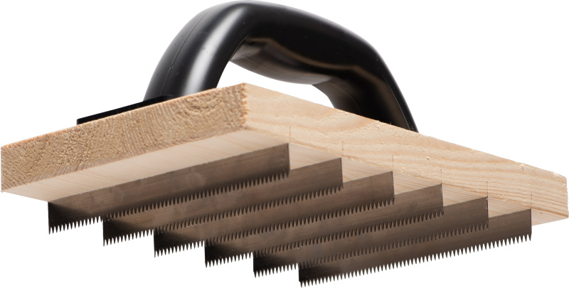 Škrabák na omítky pilkový jemný DEK PR 125×210 mm