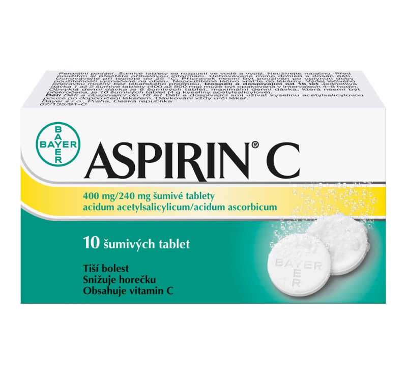 ASPIRIN C 400MG/240MG šumivá tableta 10