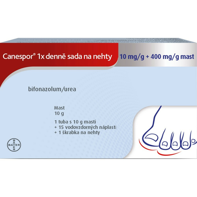 CANESPOR 1X DENNĚ SADA NA NEHTY 10MG/G+400MG/G mast 10G+SADA