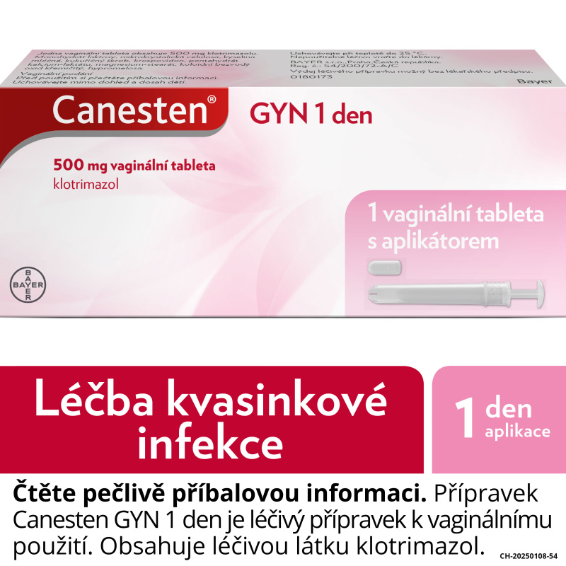 CANESTEN GYN 1 den 1 500 mg 1 vaginální tableta