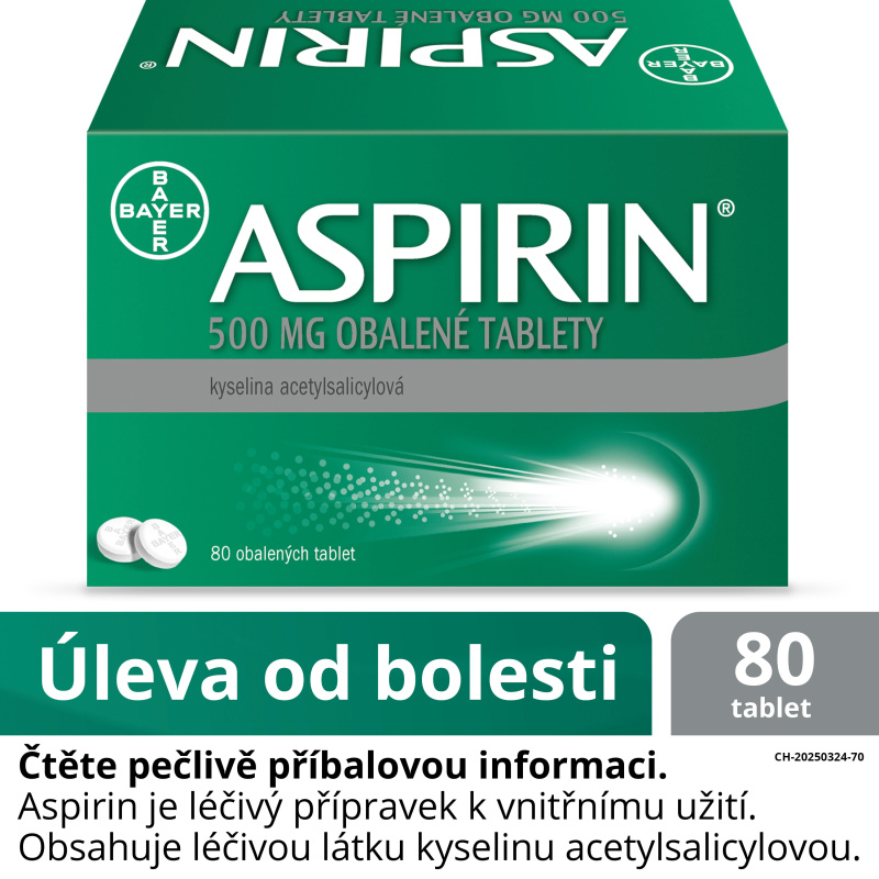 ASPIRIN 500MG Obalená tableta 80