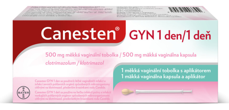 CANESTEN GYN 1 DEN 500MG Měkká vaginální tobolka 1