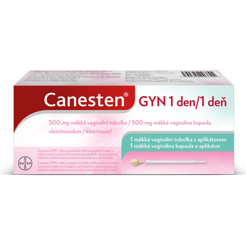 CANESTEN GYN 1 DEN 500MG Měkká vaginální tobolka 1