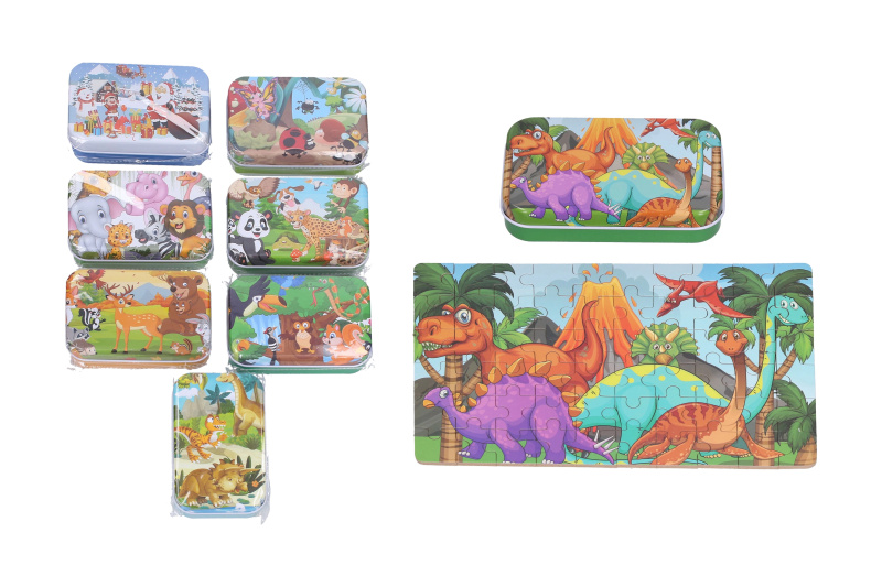 Puzzle 60 dílků v plechové krabičce