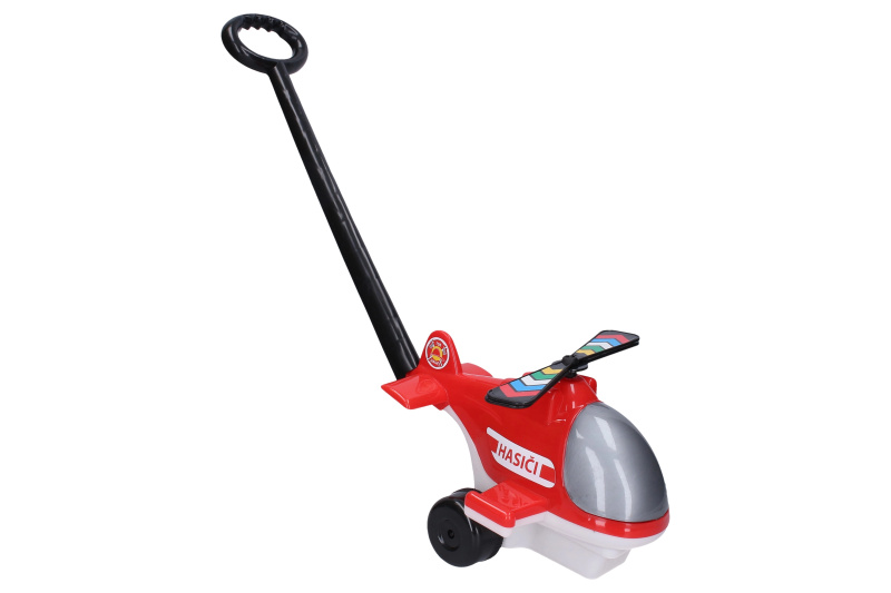 Hasičská helikoptéra s mechanickým zvukem