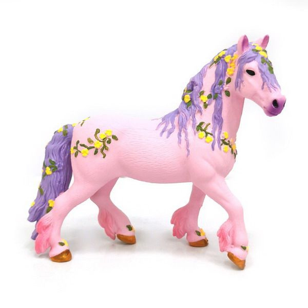 Fantasy růžový kůň 13 cm