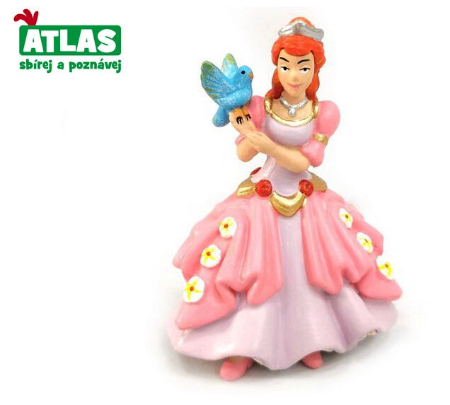 Figurka princezna s ptáčkem