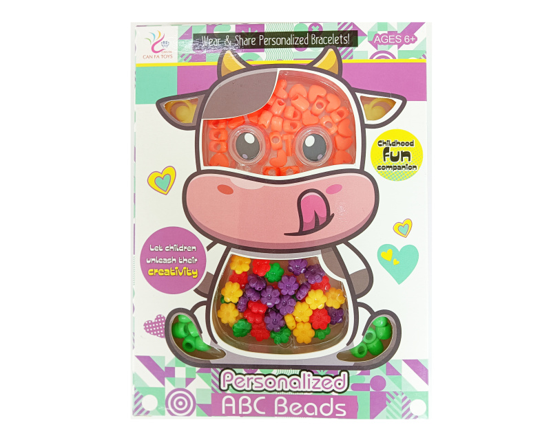 Barevný korálkový set Kráva