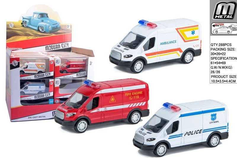 Auto záchranáři s natahovacím pohonem