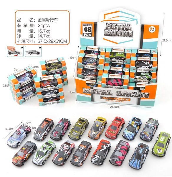 Závodní auto s volnými koly 6,8 cm