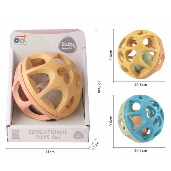 Chrastítko míček pro děti - Žlutá nebo Modrá