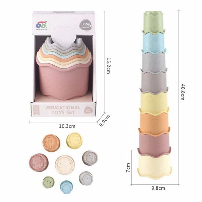 Stohovací věž kelímků s vlnkami 40,8 cm