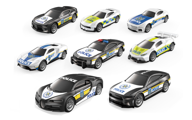 Auto policie na zpětný tah, sada 4 kusů