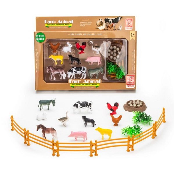 Zvířátka Farma Figurky Set s Ohrádkou