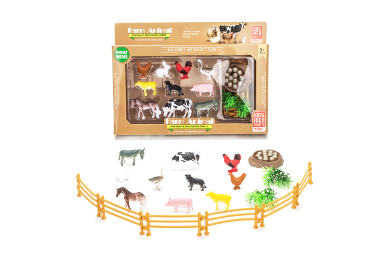 Zvířátka Farma Figurky Set s Ohrádkou