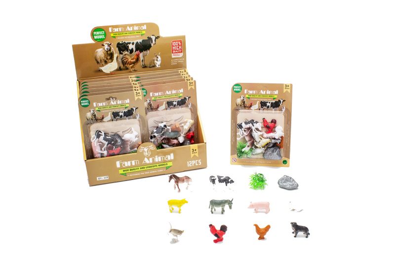 Set figurek Zvířátka z farmy 12 ks