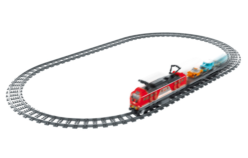 iM.Master Vlak červený s auty – 617 dílků