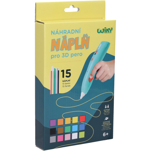Náhradní náplně do 3D pera WIKY 15x3 m - český obal
