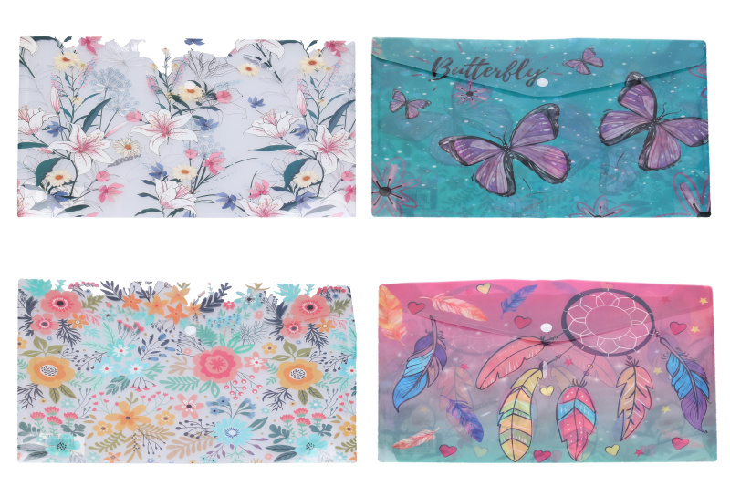 Plastová dokumentová složka s drukem 35 × 25 cm – mix motivů