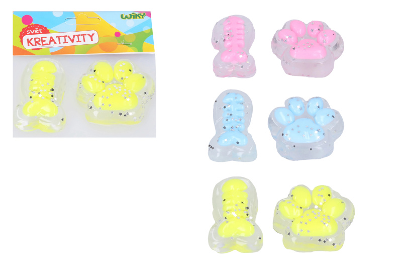 Silikonová dekorace packa a ryba 6 × 6 × 3 cm
