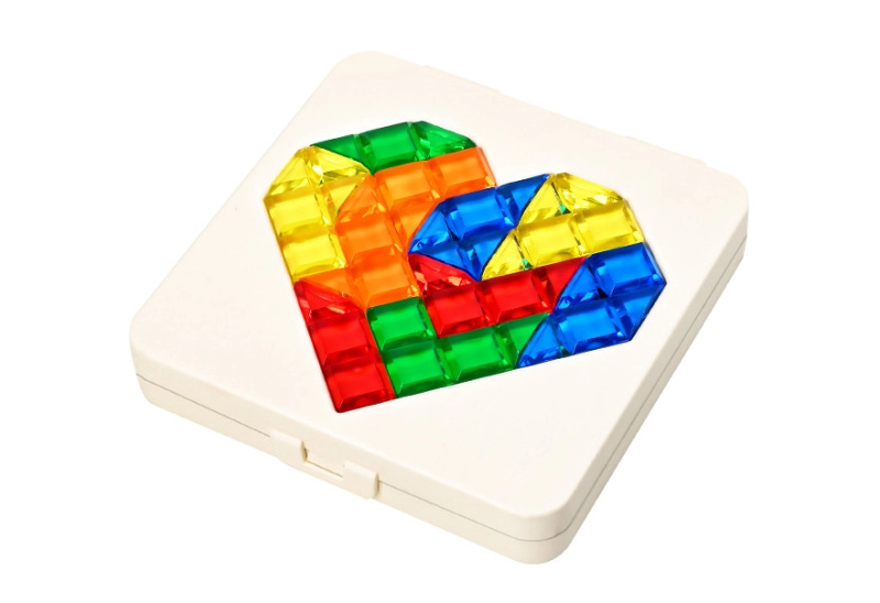 Tangram hlavolam srdce 12 cm