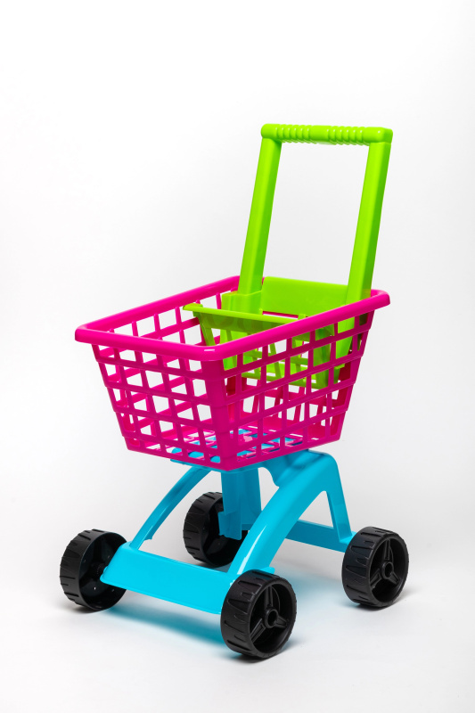 Dětský nákupní vozík – růžový