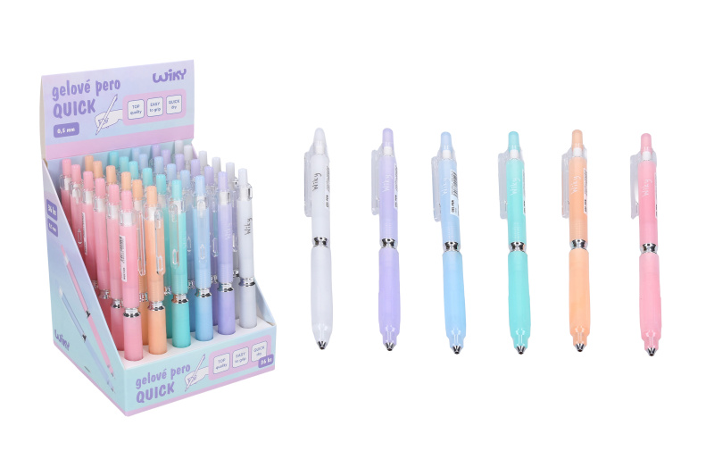 Gelové pero Quick 0,5 mm – modrá náplň