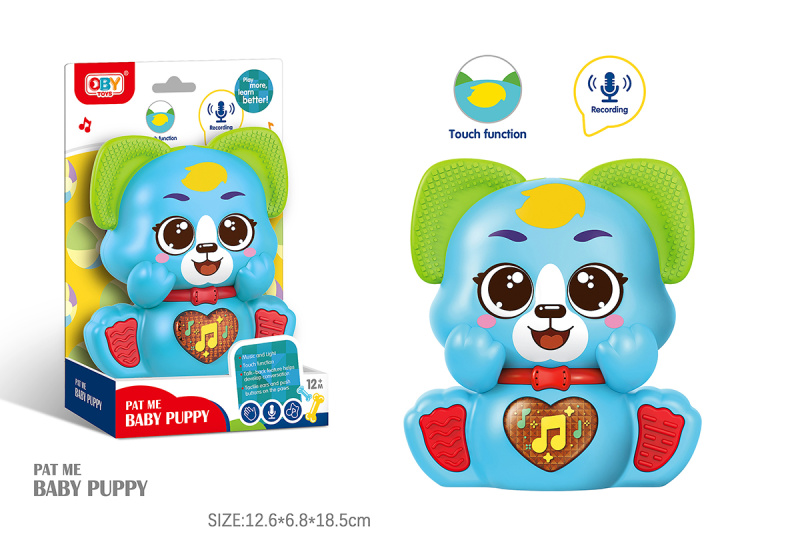 Mluvící plyšový pes s efekty 12 cm