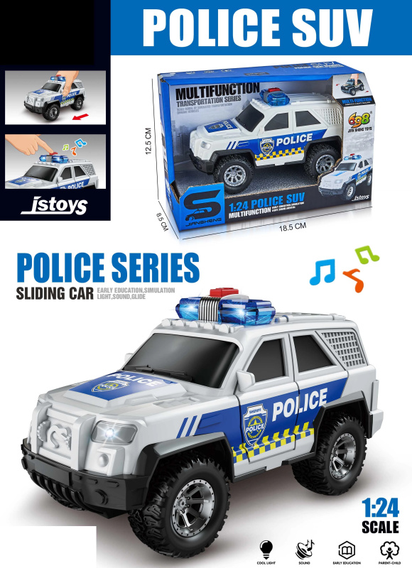Policejní auto s efekty 15 cm