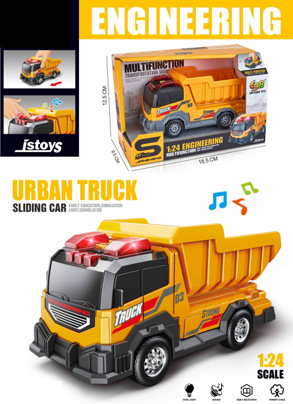 Auto sklápěč s efekty 15 cm