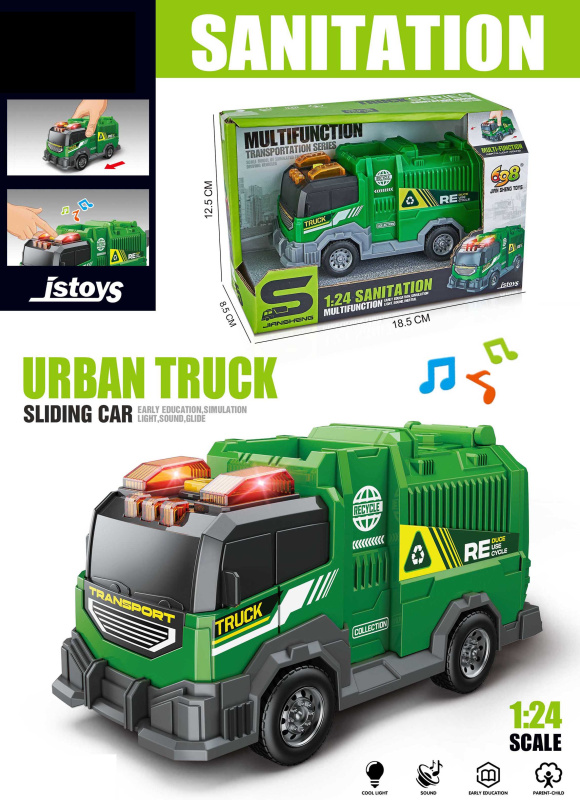 Popelářské auto s efekty 16 cm