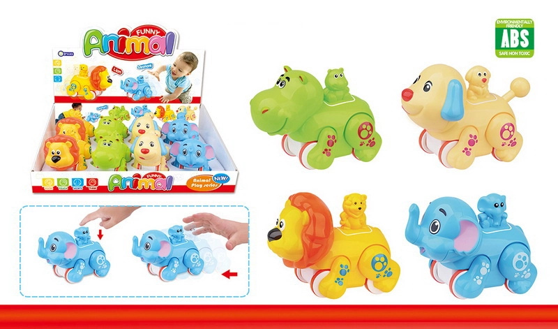 Jezdící zvířátko 11,5 cm – hroch, pes, lev, slon