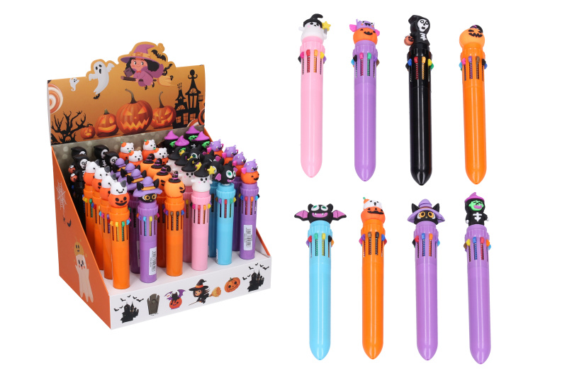 Vícebarevná propiska Halloween (10 barev) - 1 kus