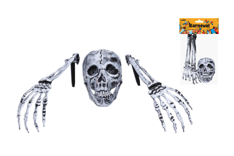 Dekorace na Halloween – kostlivec (ruce a hlava)