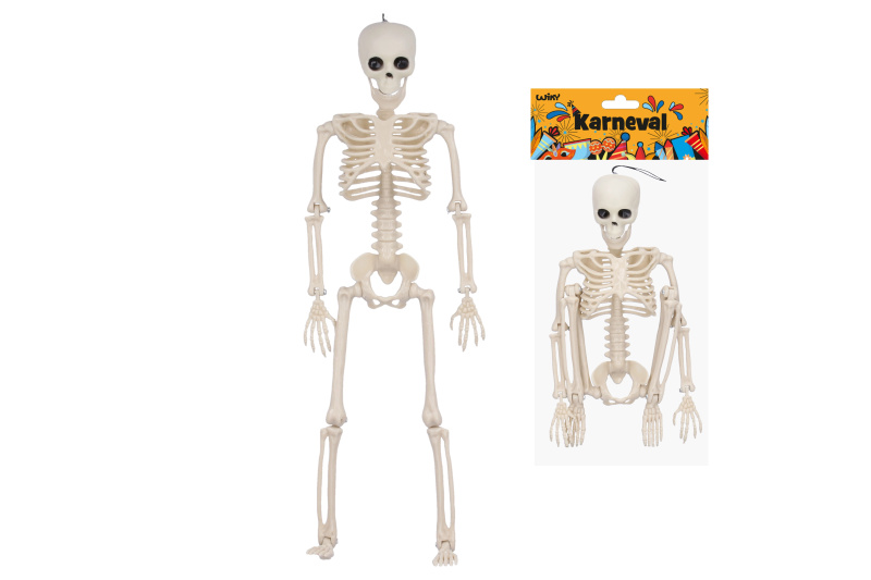 Dekorace na Halloween – kostlivec na zavěšení 45 cm
