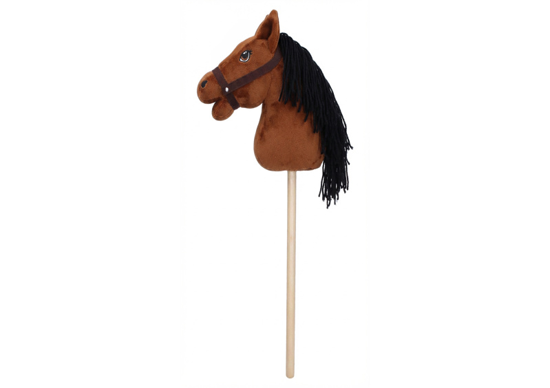 Koník na tyči hnědý hobby horse 68 cm